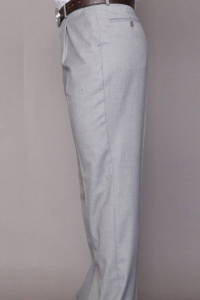 Grey Wool Trousers for Gentlemen Classic Style Comfort and Size for Every Man